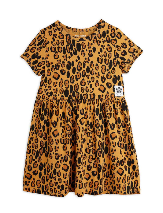 Basic Leopard SS Dress - Beige