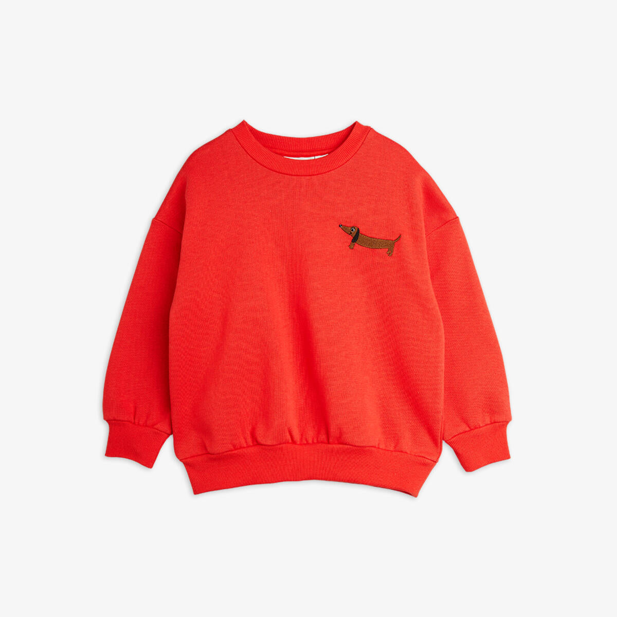 Dog Embroidered Sweatshirt - Red