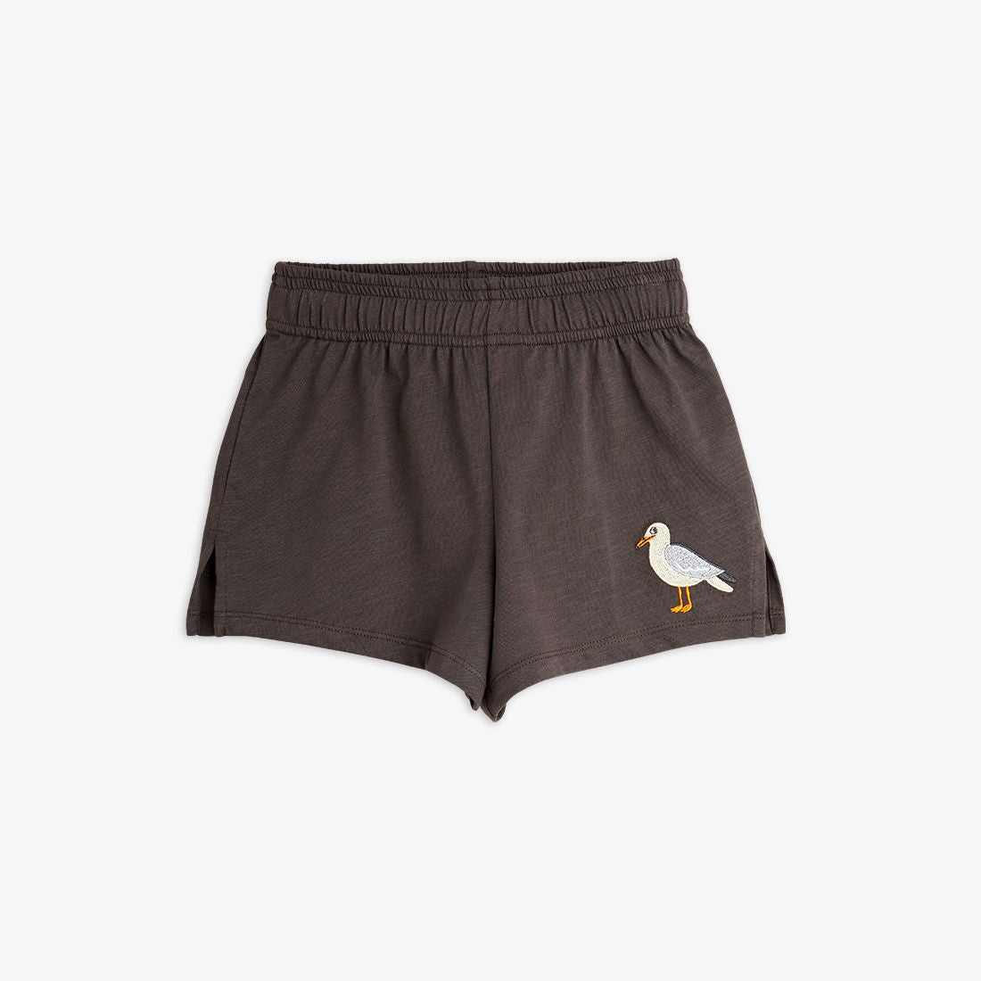 Seagull Embroidered Shorts - Black