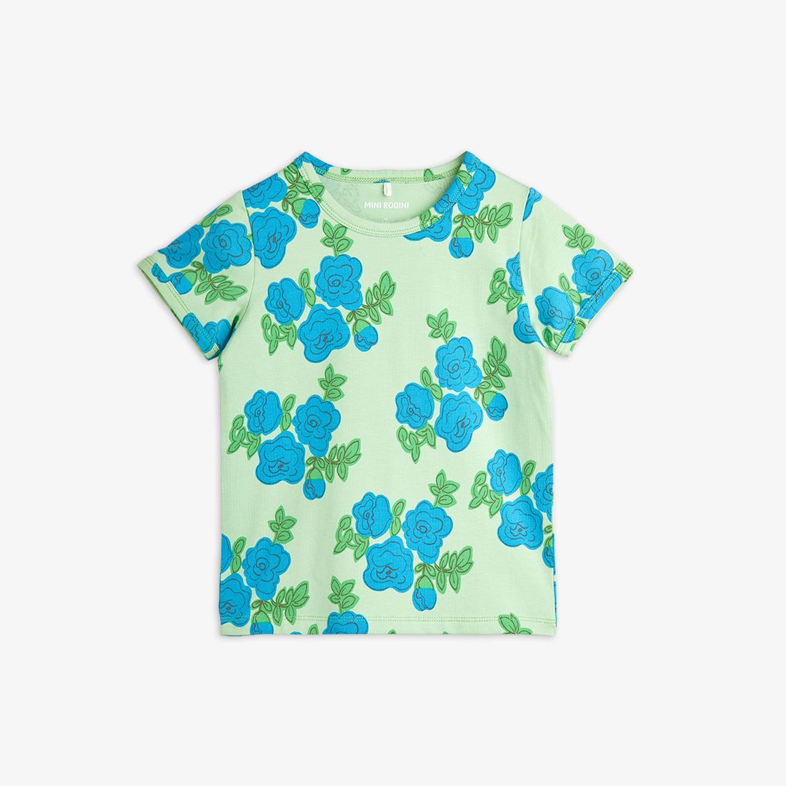 Blue Roses AOP SS Tee - Green