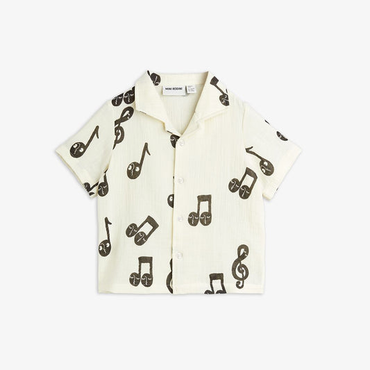 Note AOP Muslin SS Shirt - White