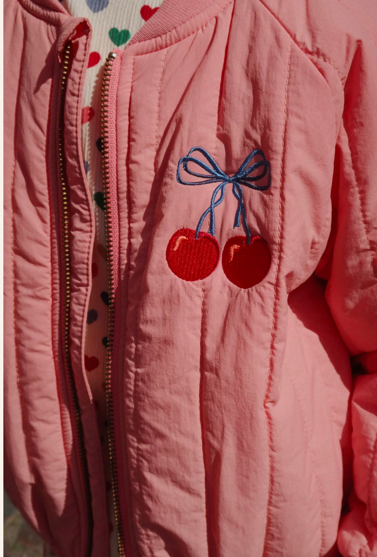 Juno Bomber Jacket - Strawberry Ice