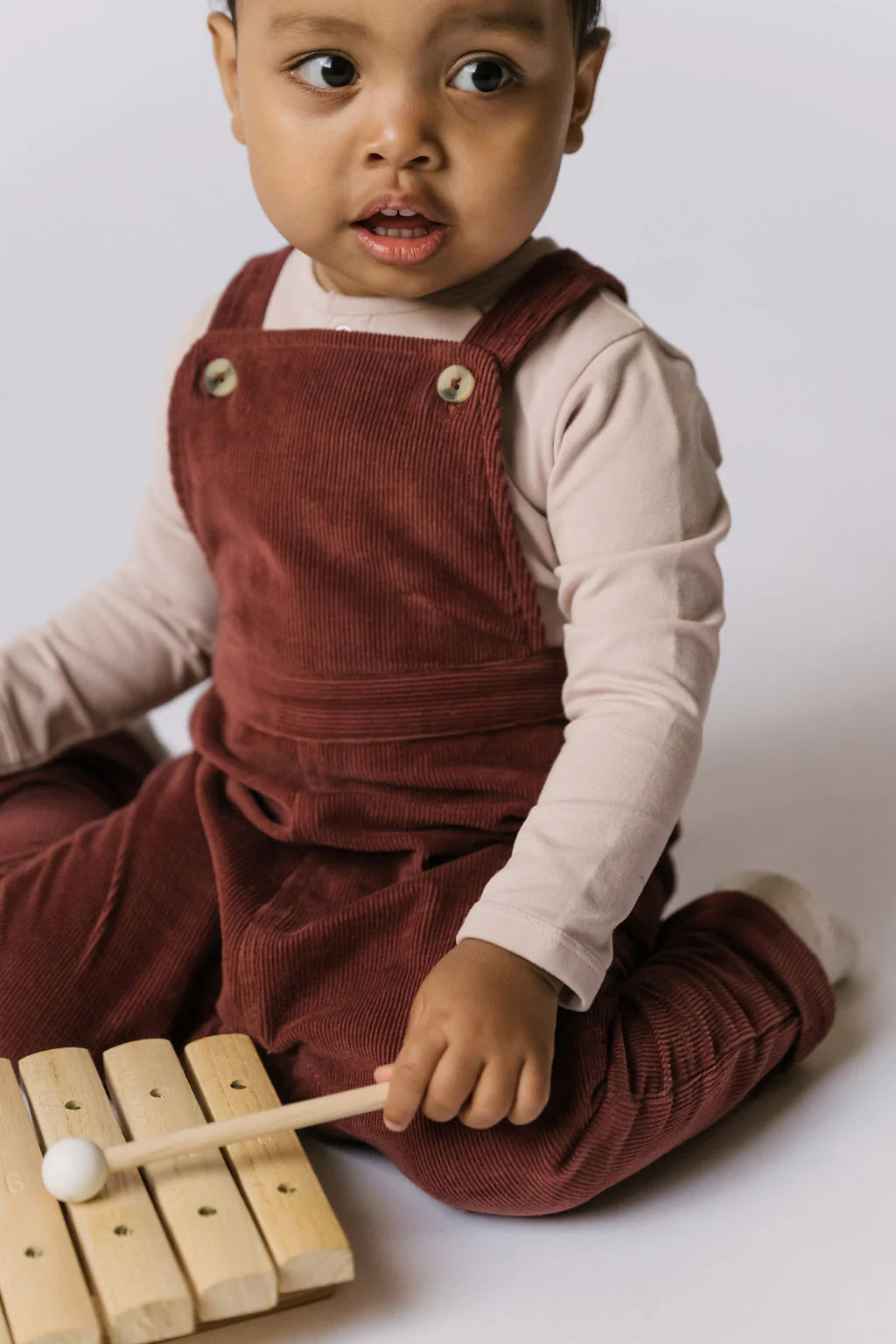 Corduroy Overall - Mulberry