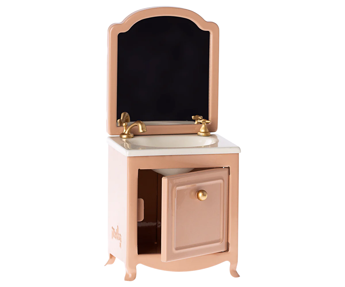 Sink dresser w. Mirror, Mouse - Dark  powder