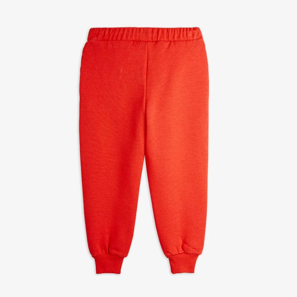 Dog Embroidered Sweatpants - Red