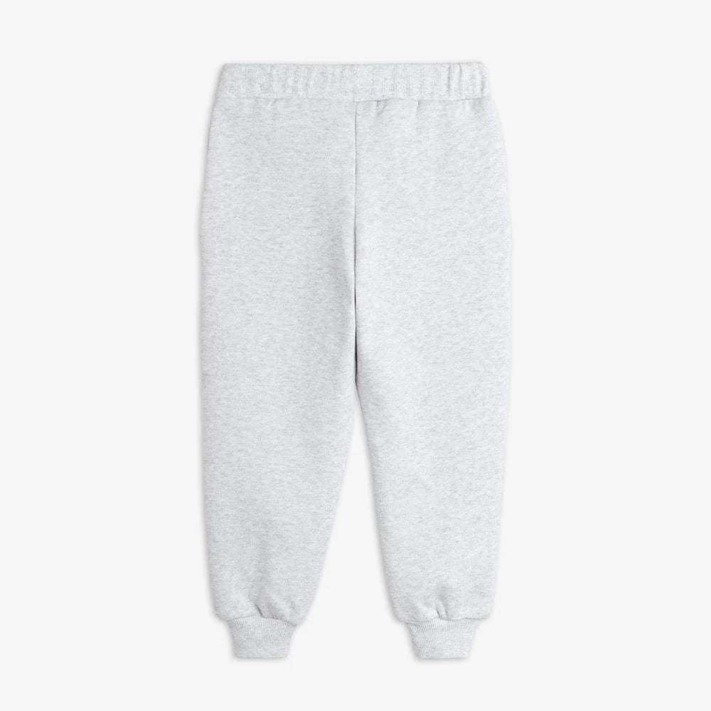 Dog Embroidered Sweatpants - Grey Melange