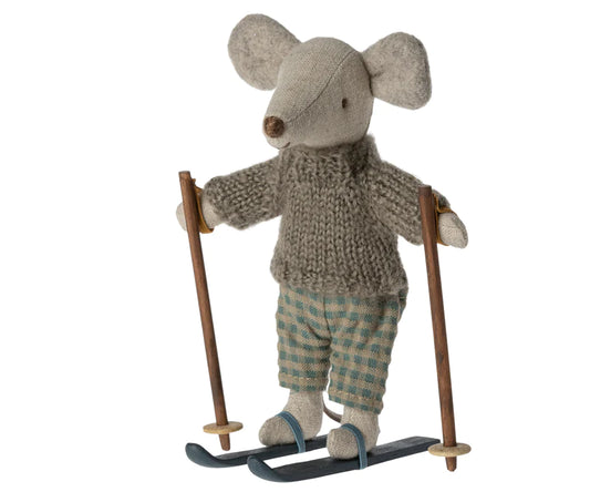 Winter mouse with ski set, Big  brother