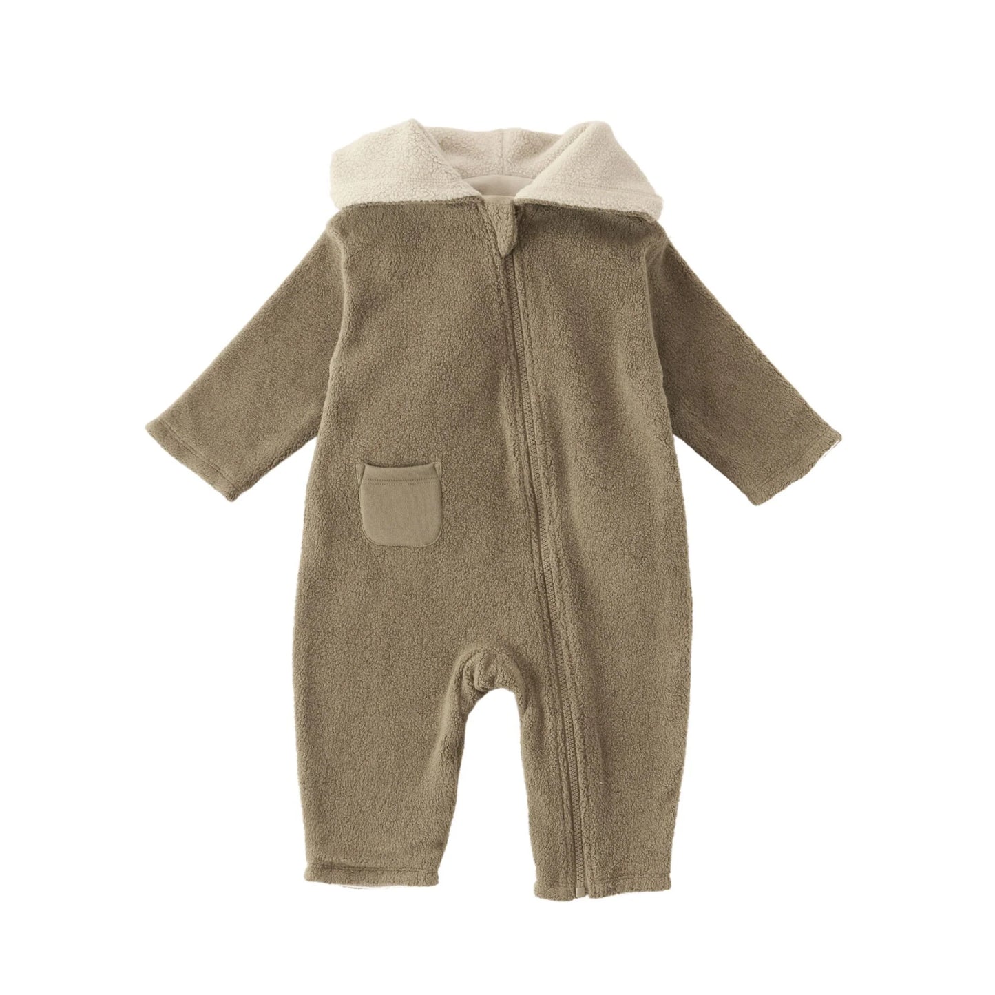 Teddy Fleece Baby Suit - Moss