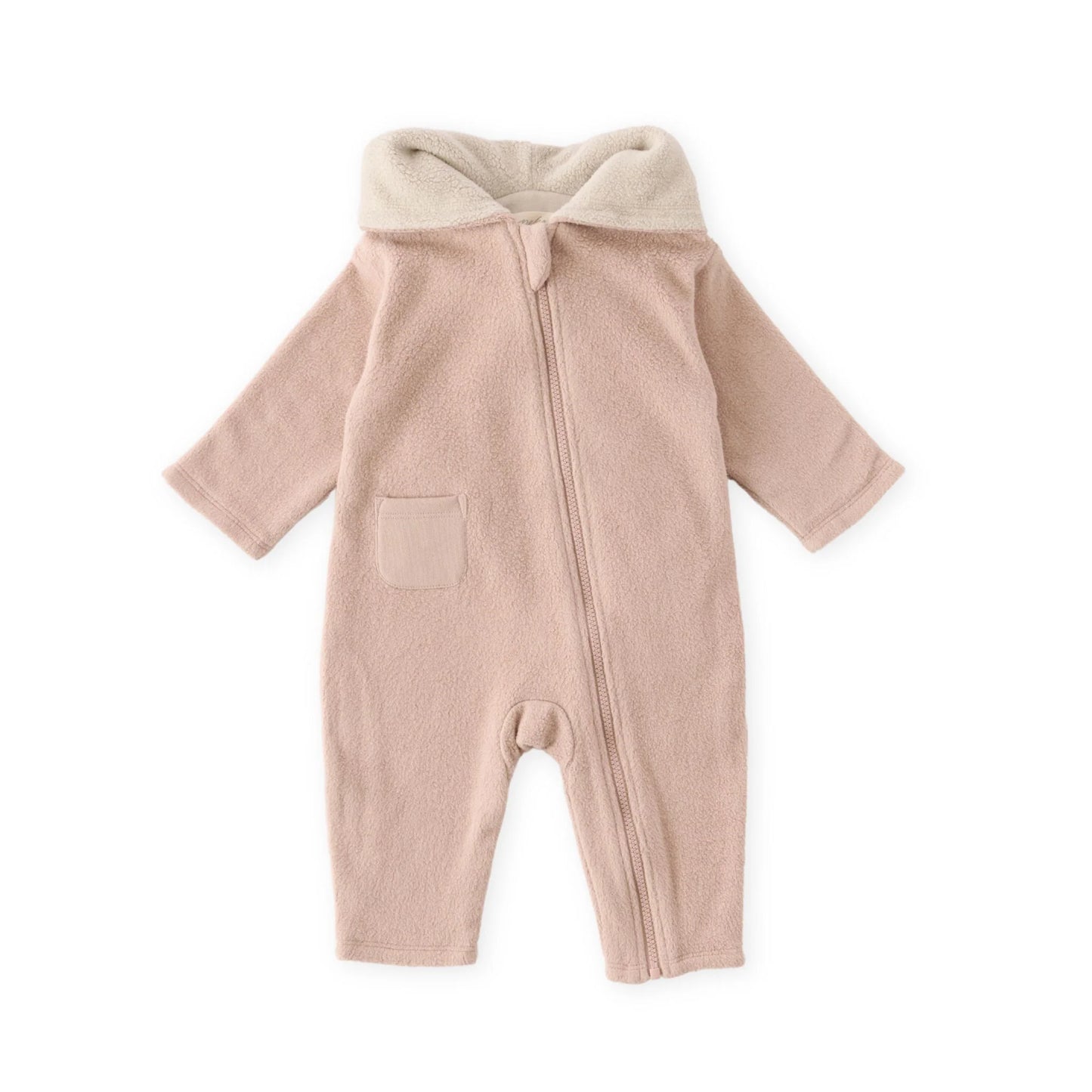 Teddy Fleece Baby Suit - Rose Pink