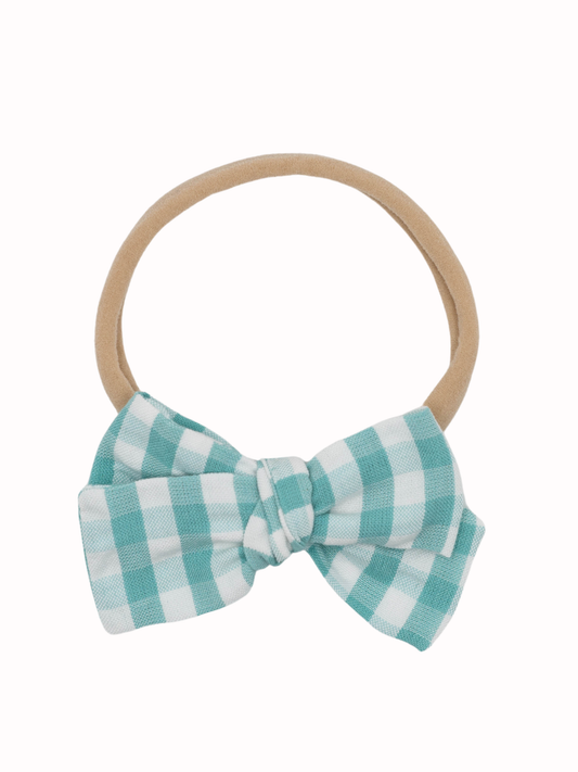 Lily Plaid Baby Bow Headband