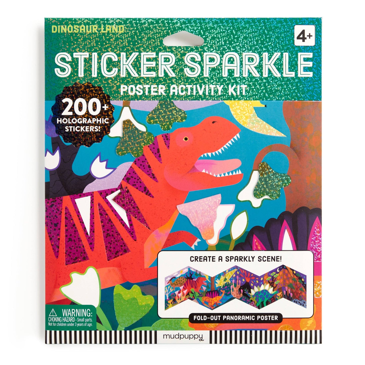 Dinosaur Land Sticker Sparkle Poster Activity Kit