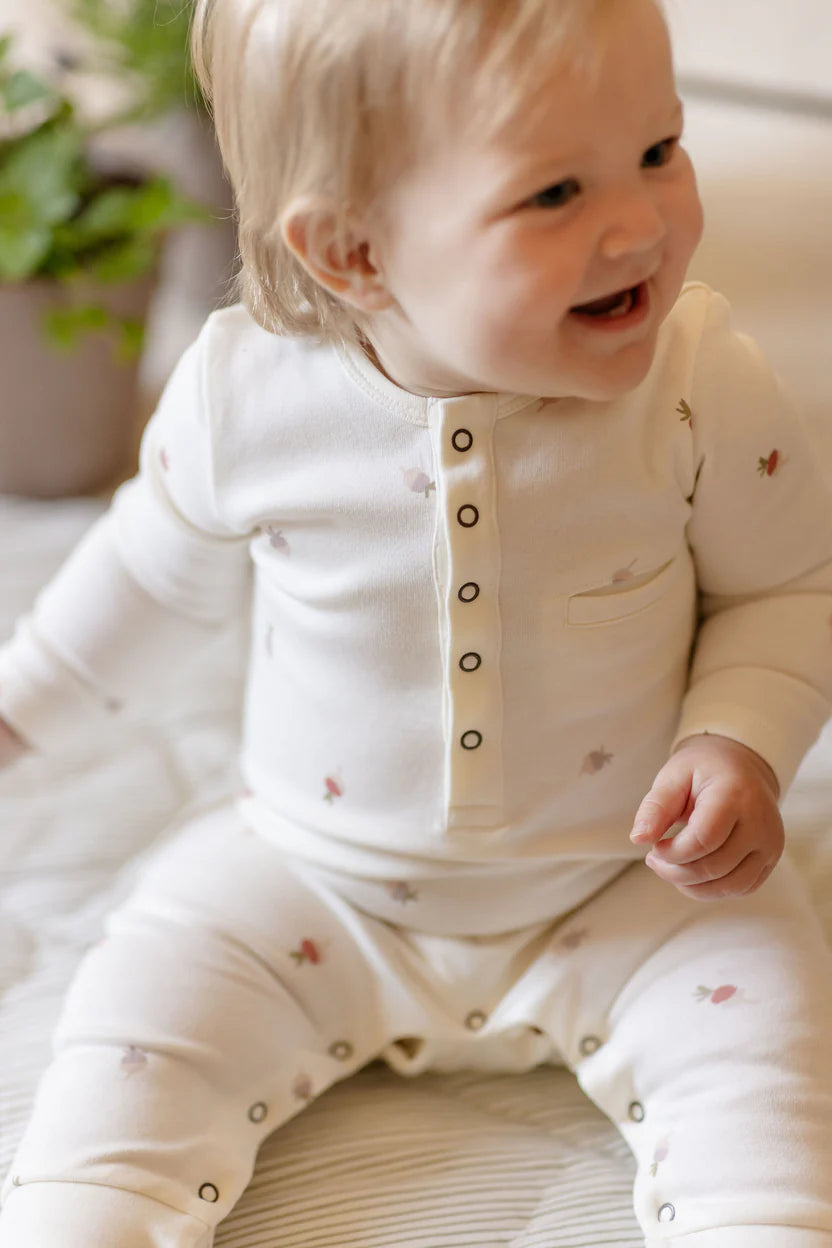 Henley Romper - Tiny Turnip