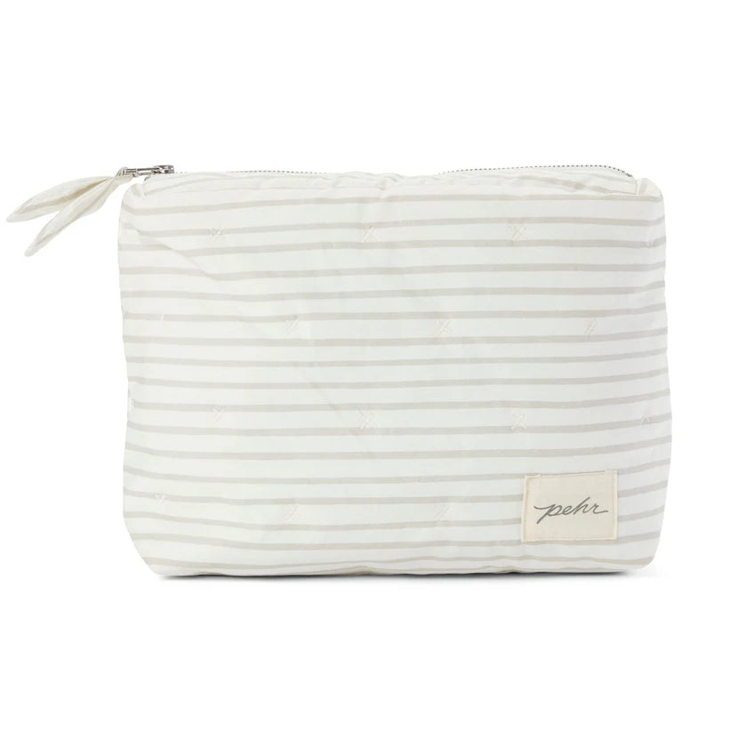 On The Go Pouch - Stripes Away Pebble Grey