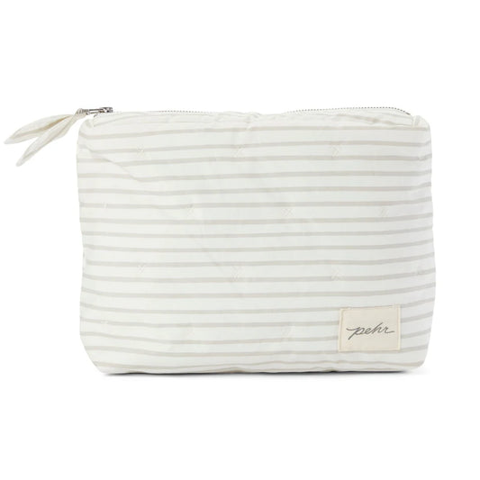 On The Go Pouch - Stripes Away Pebble Grey