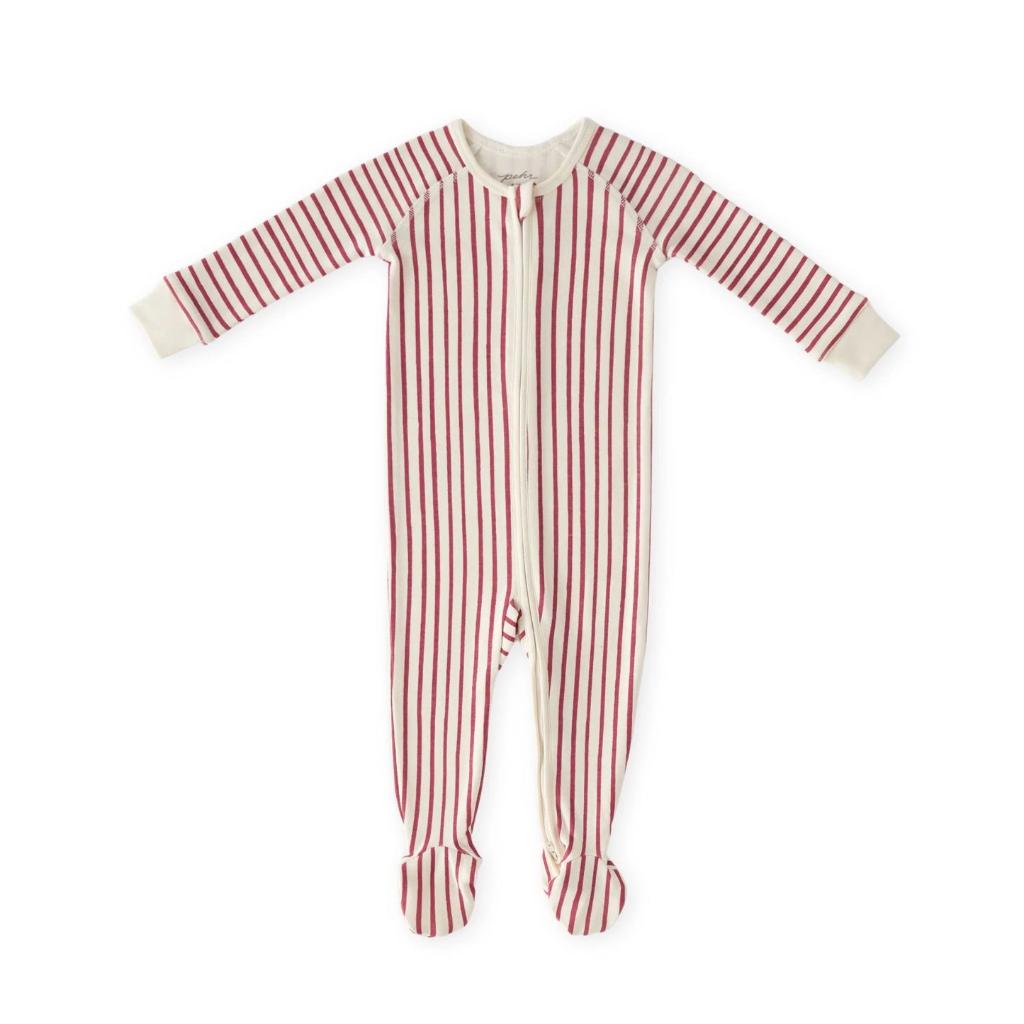 Ribbed Baby Sleeper - Stripes Away Berry