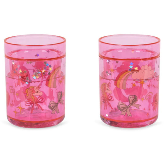 2 PACK GLITTER CUPS