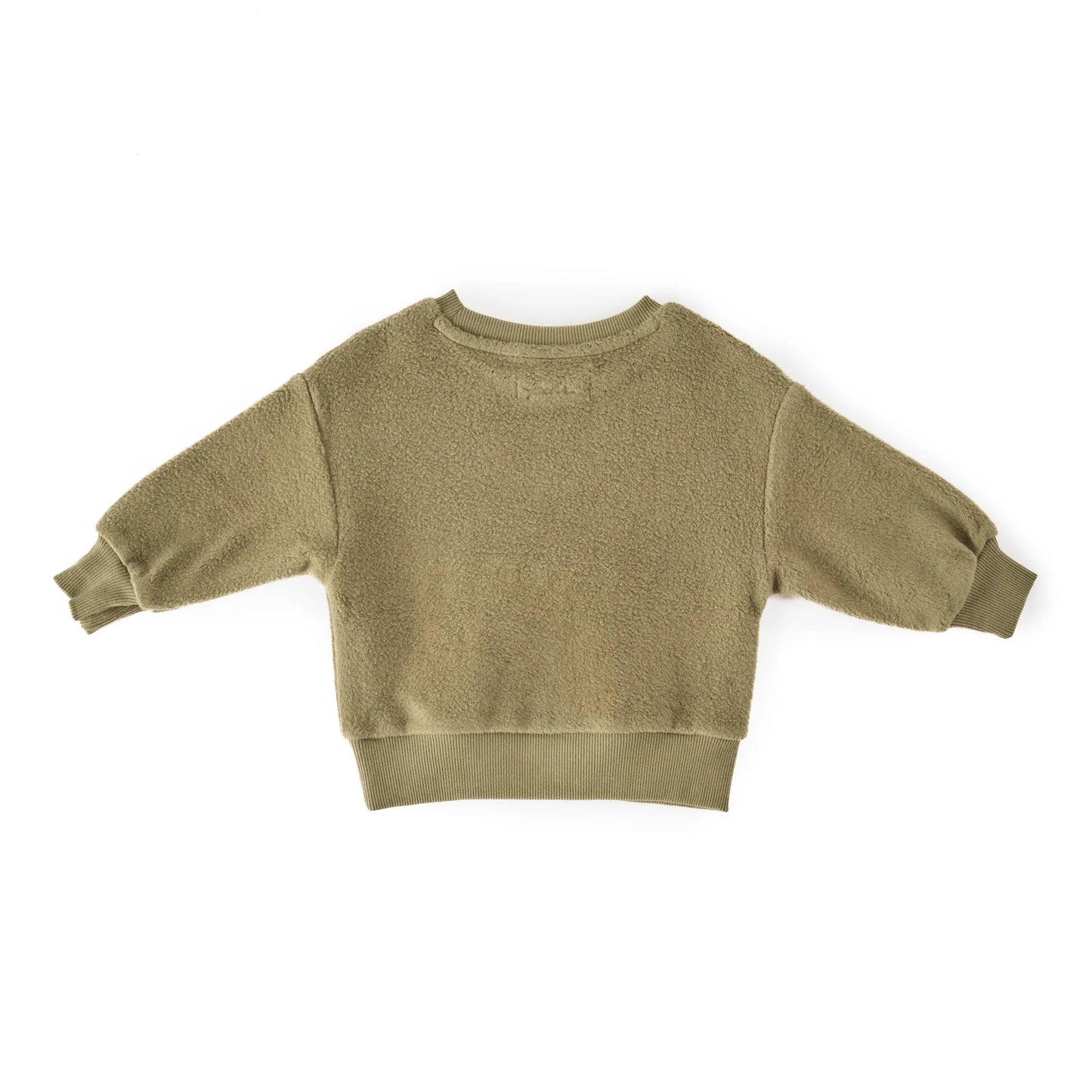 Teddy Fleece Dropped Shoulder Sweatshirt - Moss