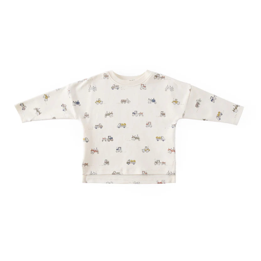 Dropped Shoulder Long Sleeve Toddler Top - Field Work