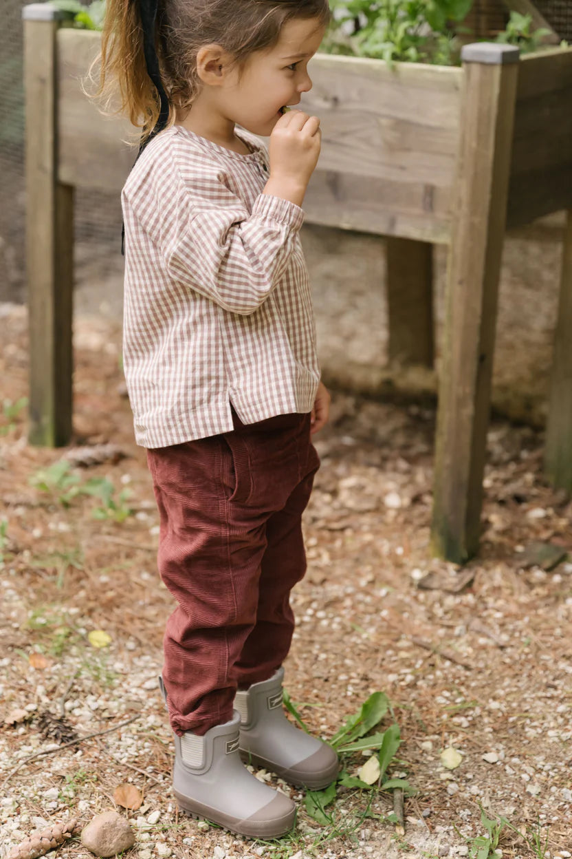 Gingham Long Sleeve Top - Thistle