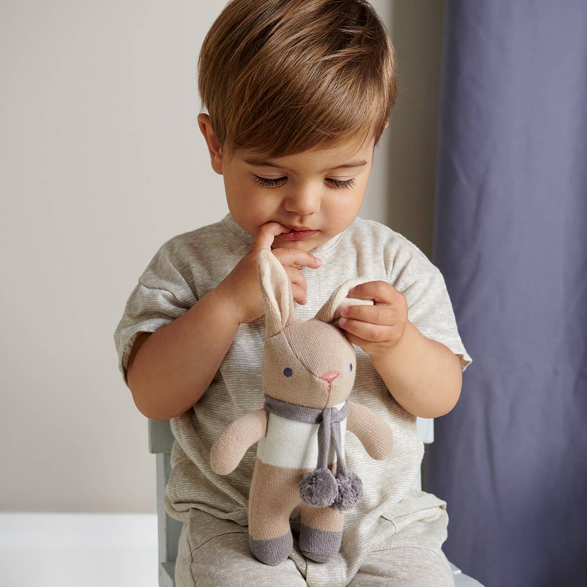 Baby Threads taupe bunny gift set