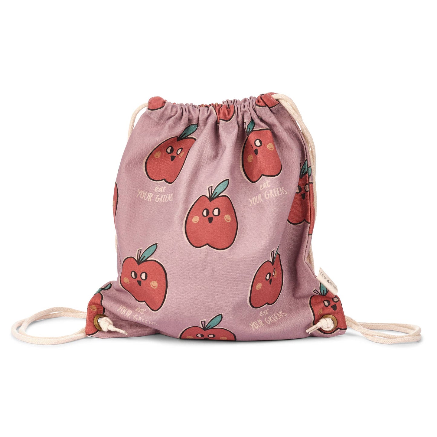 Cotton canvas gymbag apple