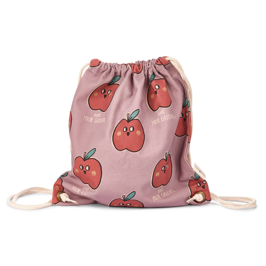 Cotton canvas gymbag apple