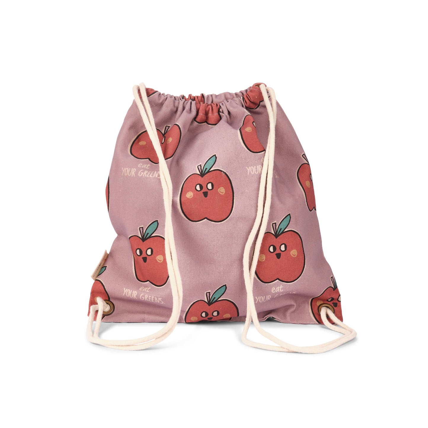 Cotton canvas gymbag apple