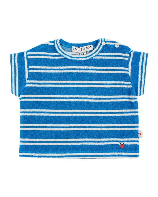 AZURE STRIPES TERRY T-SHIRT