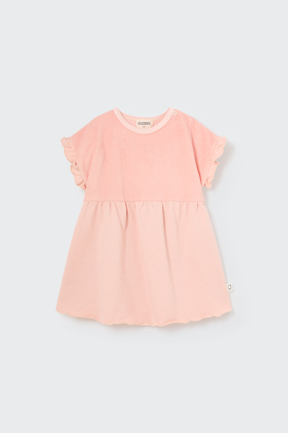 Organic Toweling Baby Dress - Rose