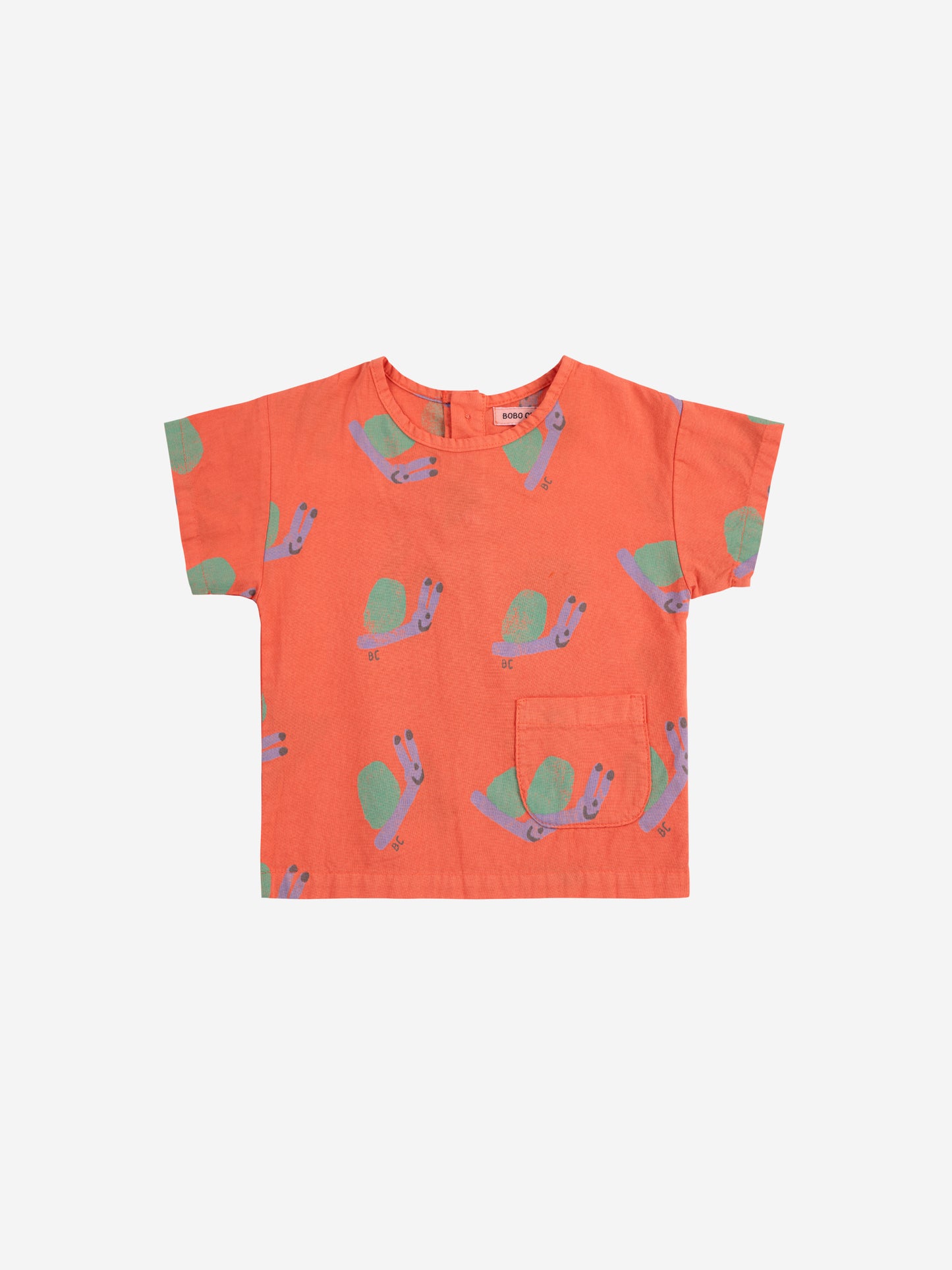 Funny Snail All Over Woven Blouse - Red