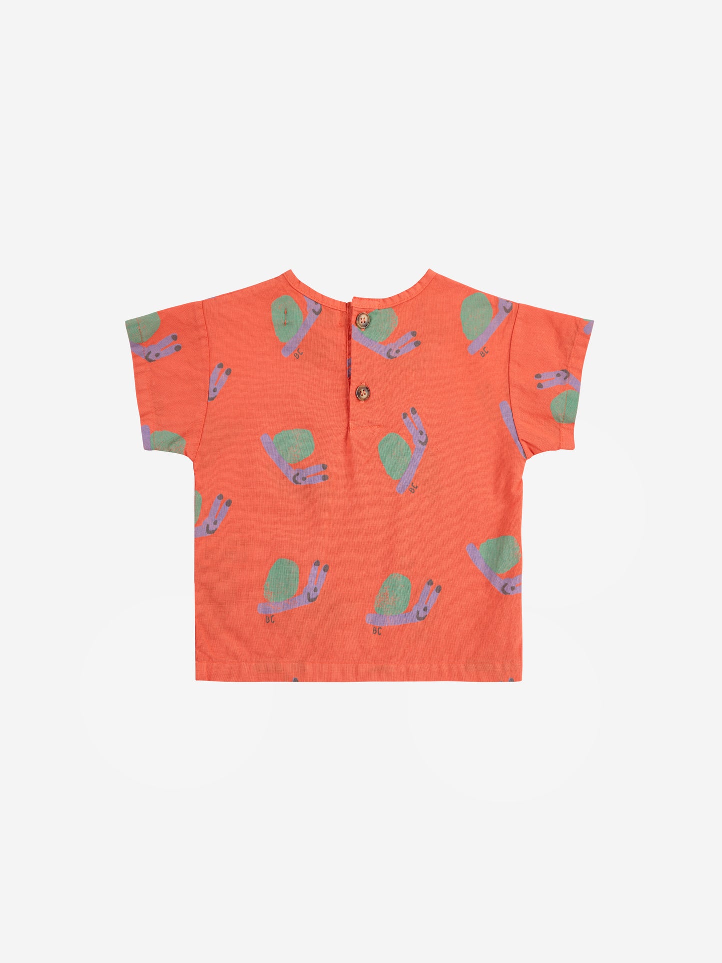 Funny Snail All Over Woven Blouse - Red