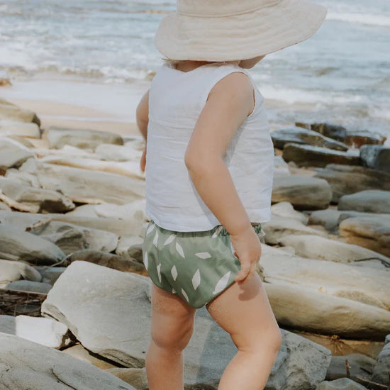 REUSABLE SWIM DIAPER | LEAF INK