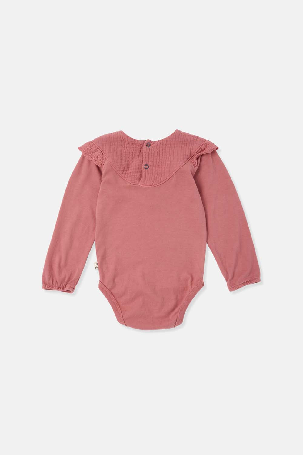 Organic Warm Flounced Baby Bodysuit