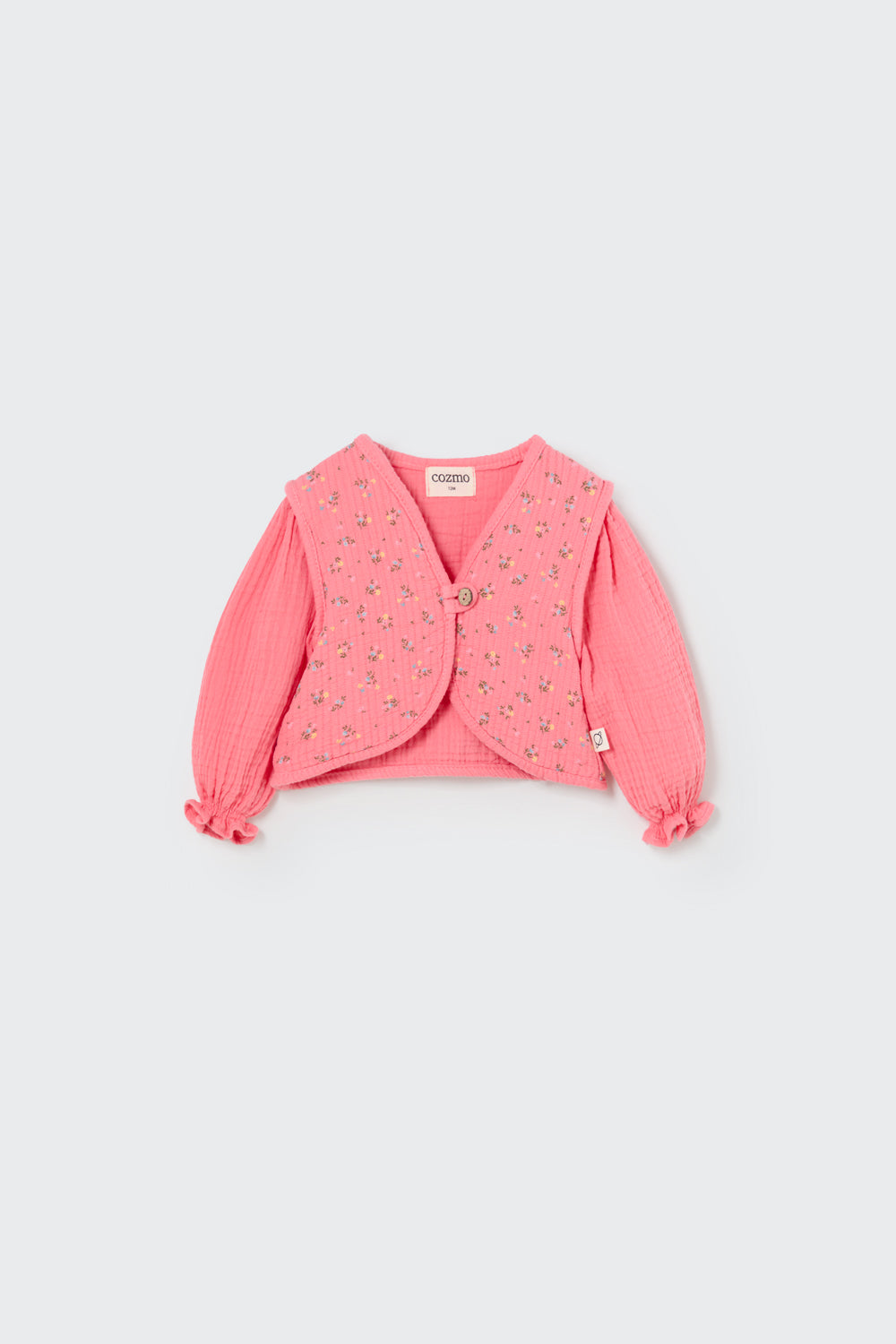 Quilted Floral Baby Jacket - Confetti Pink