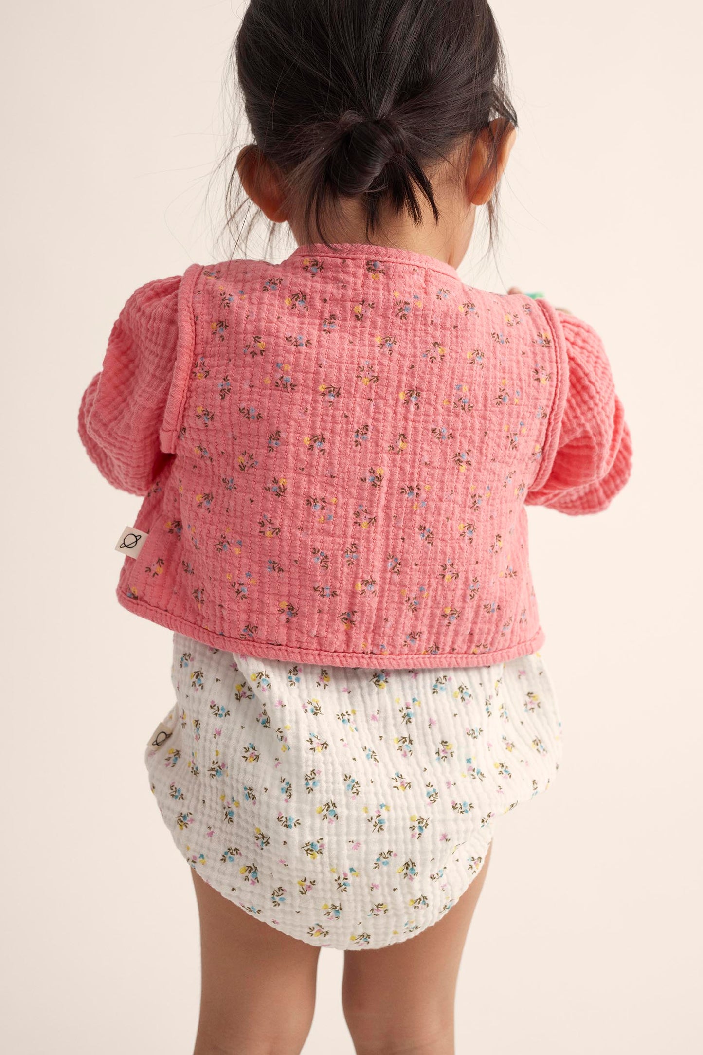 Quilted Floral Baby Jacket - Confetti Pink