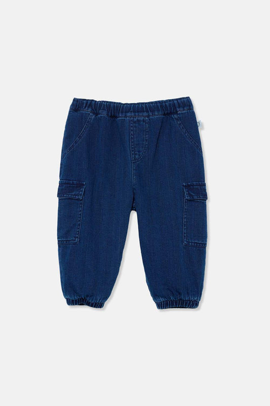 Herringbone Denim Baby Pants