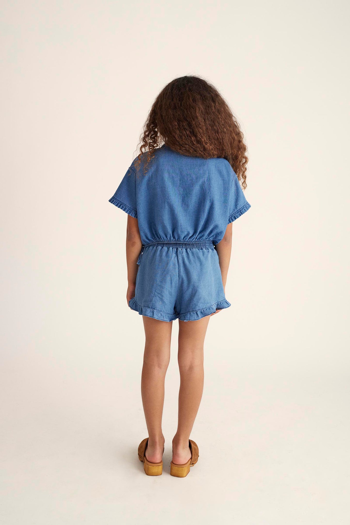 Twill Denim Blouse - Blue