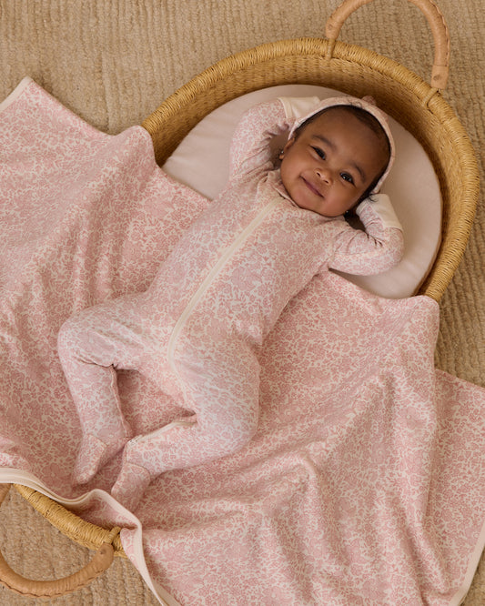 Zip Long Sleeve Sleeper Footie || Pink Blossom