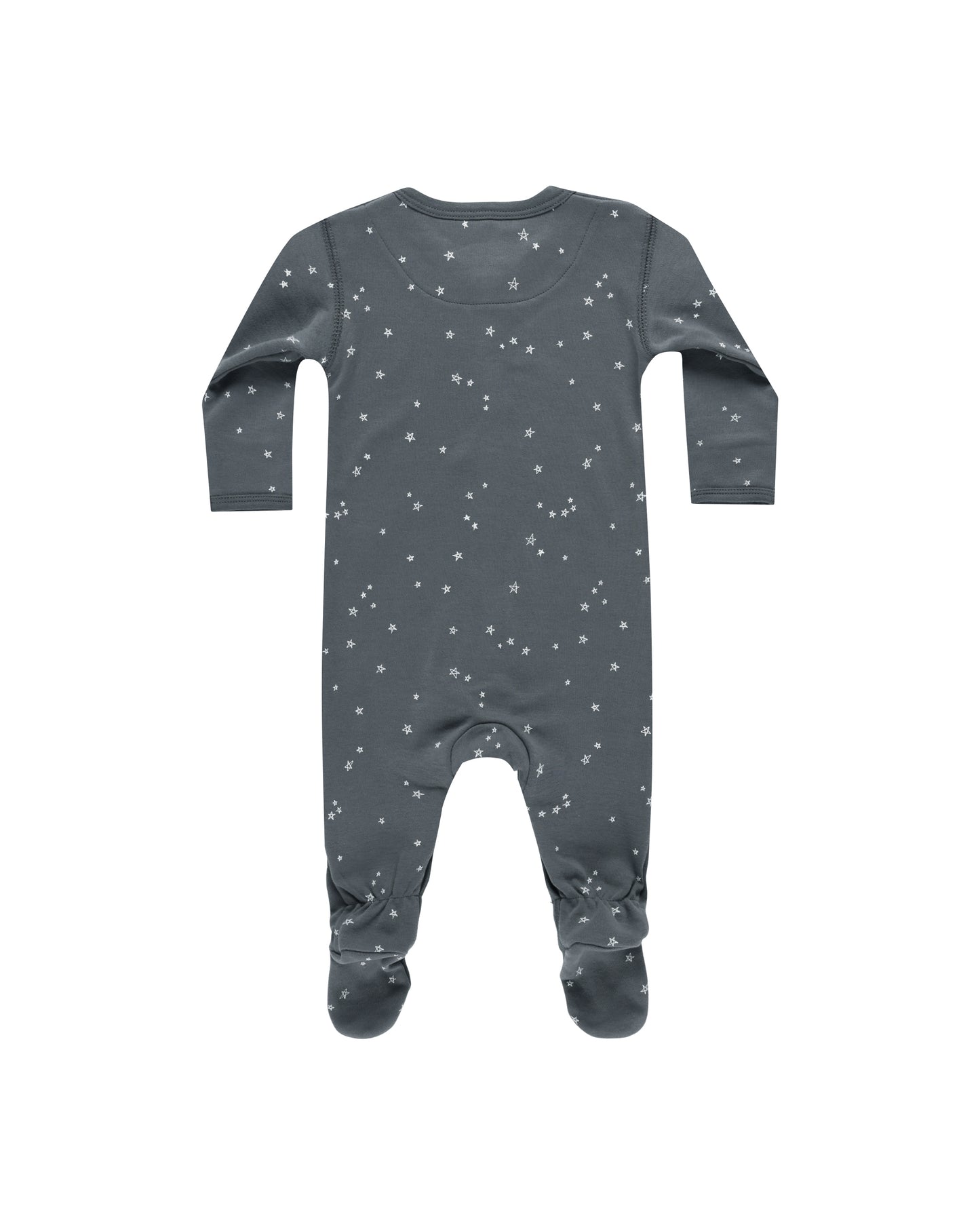 Full Snap Footie || Stars Indigo