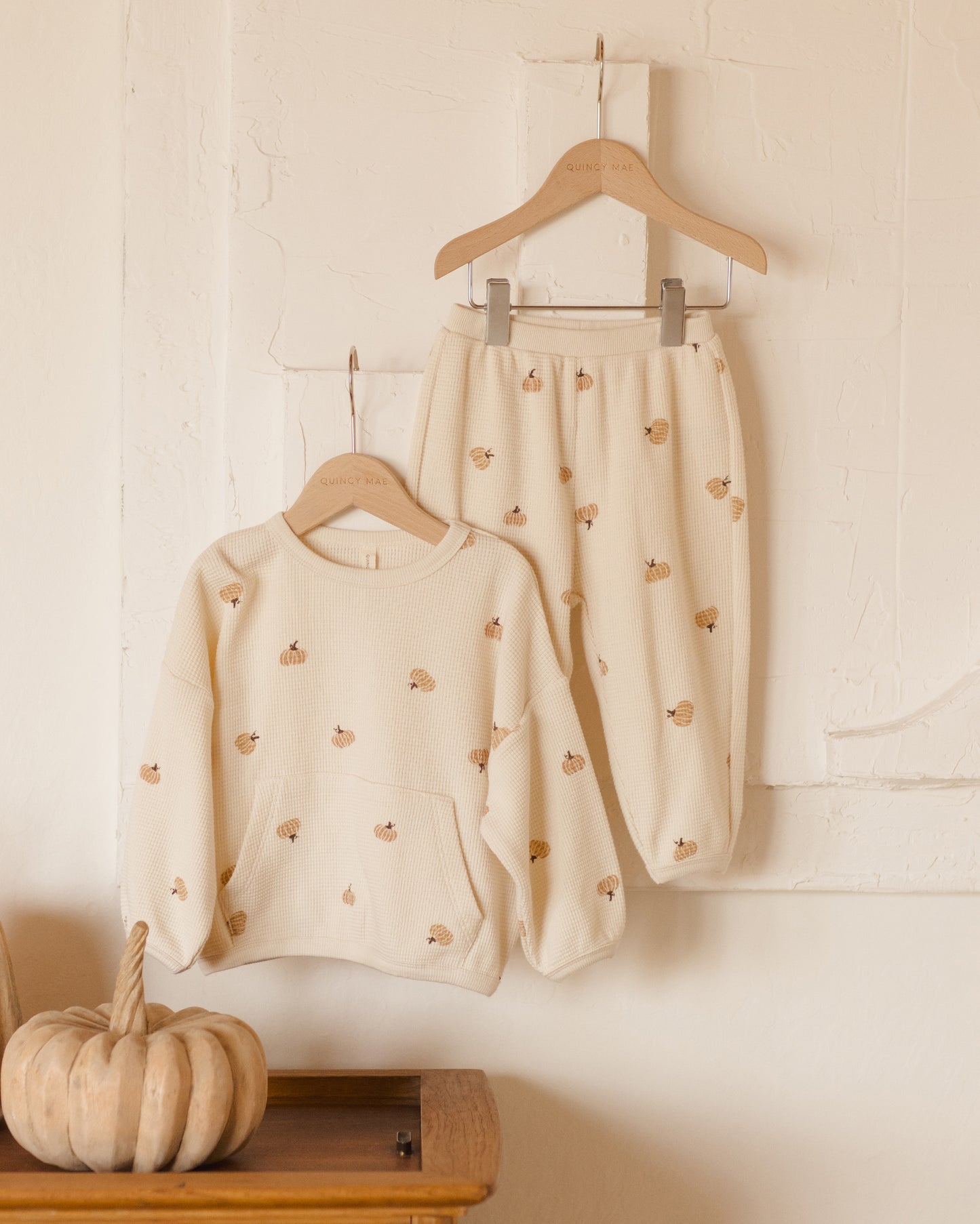 Waffle Slouch Set || Pumpkins