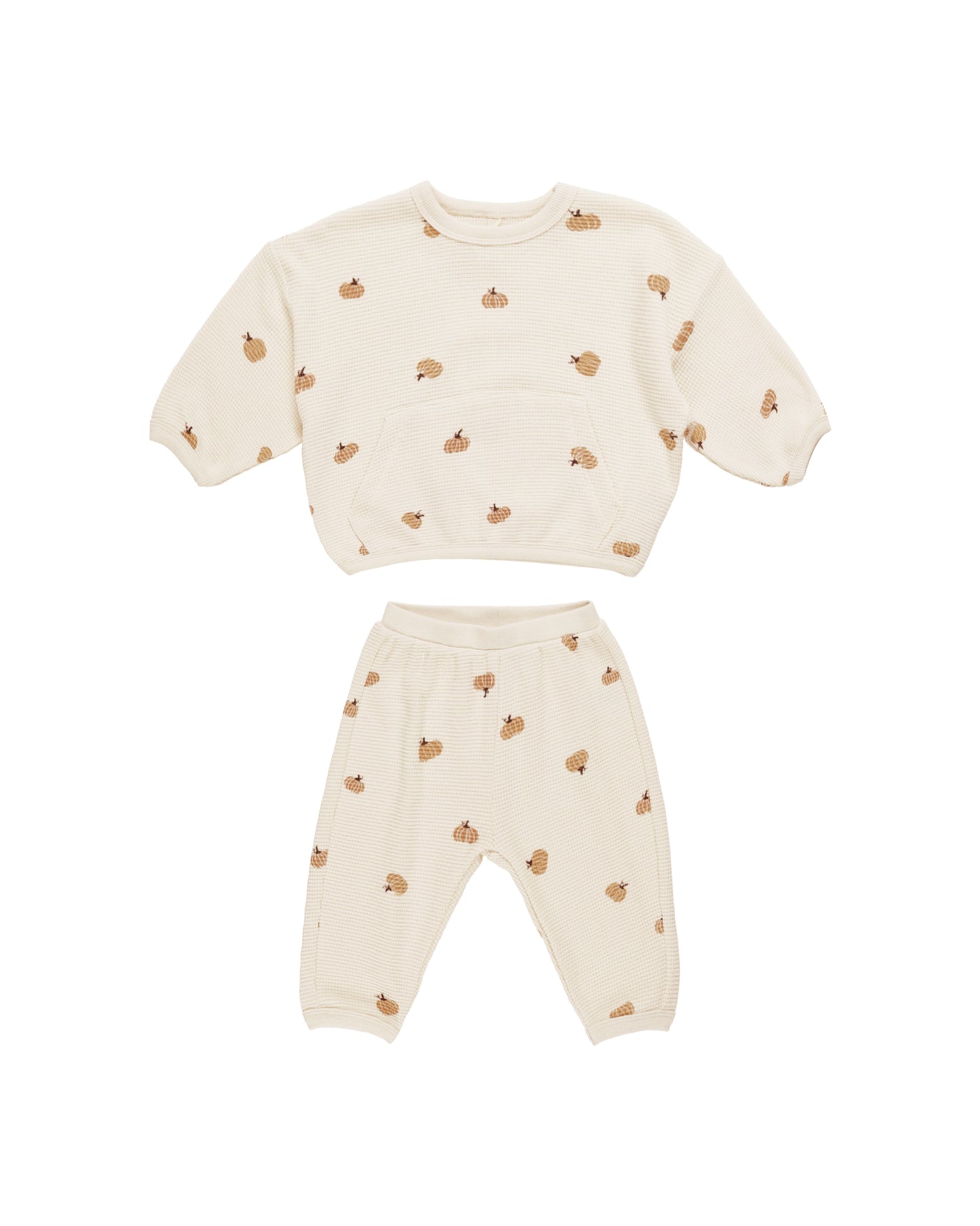 Waffle Slouch Set || Pumpkins