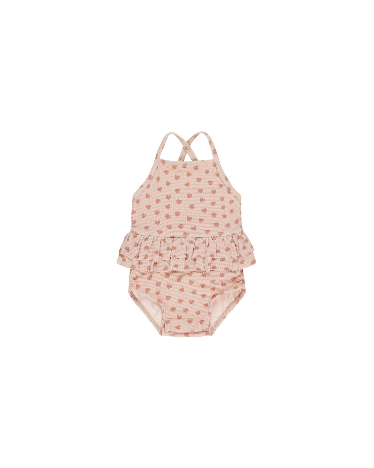 Ruffled One-Piece Swimsuit || Hearts