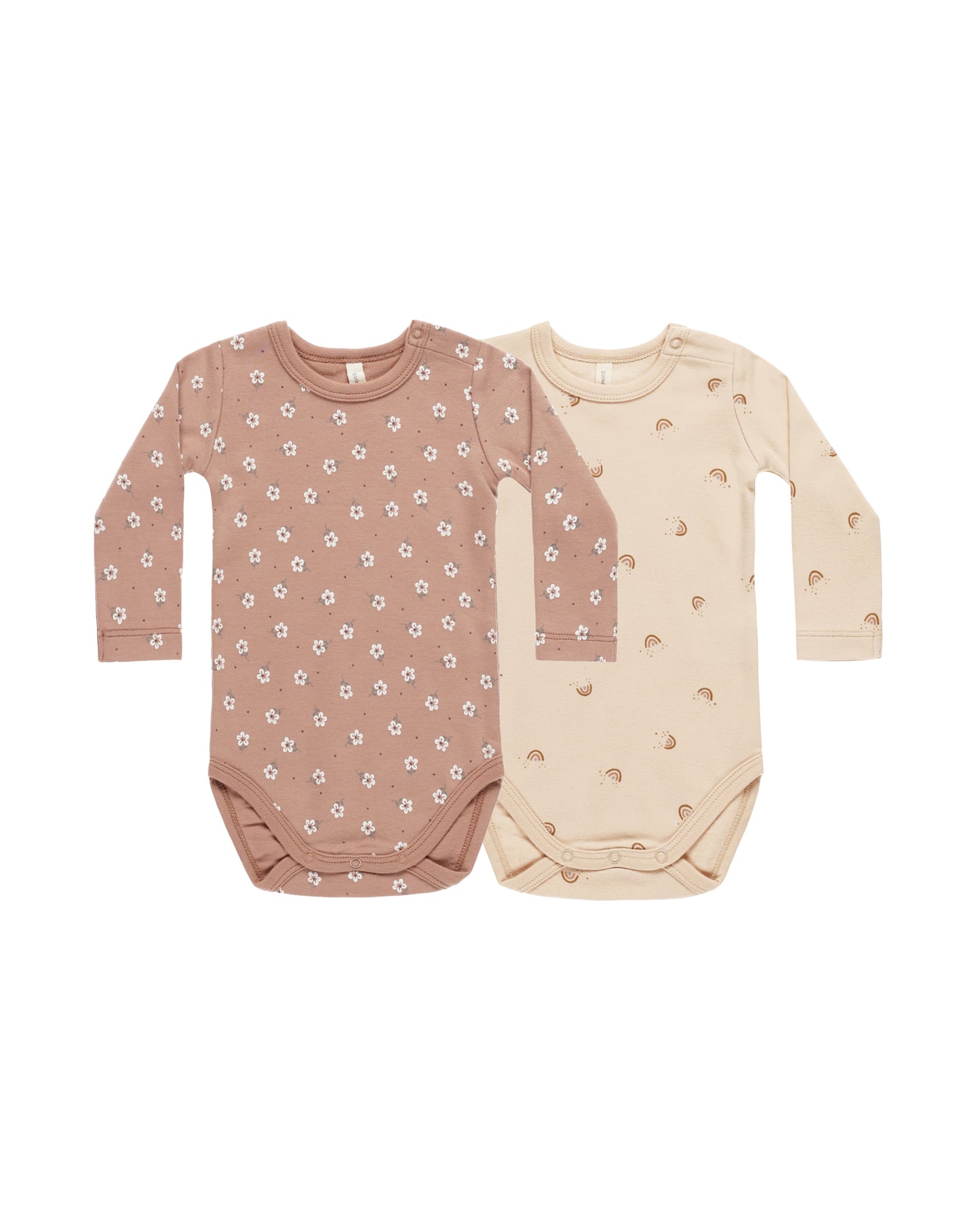 Jersey Bodysuit, 2 Pack || Rose Ditsy, Rainbows