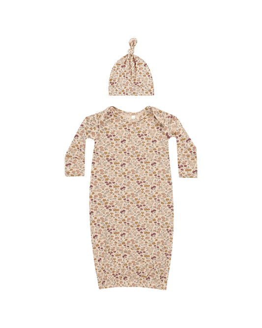 Bamboo Baby Gown + Hat Set || Posy