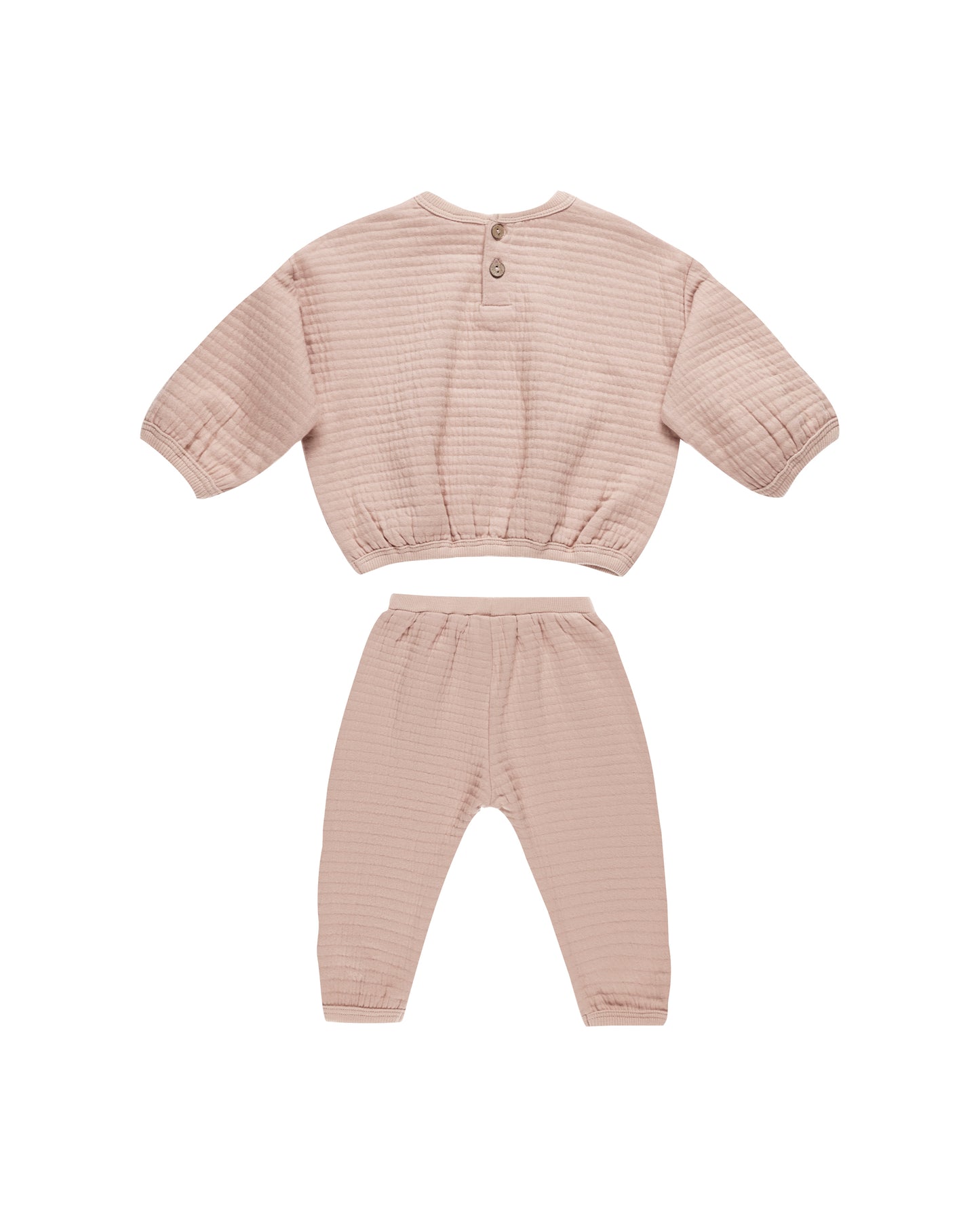 Textured Sweat Set || Blush