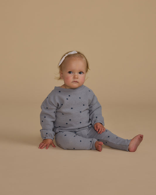 Spongey Knit Set || Blue Stars