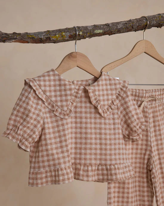 Prairie Blouse || Pink Gingham