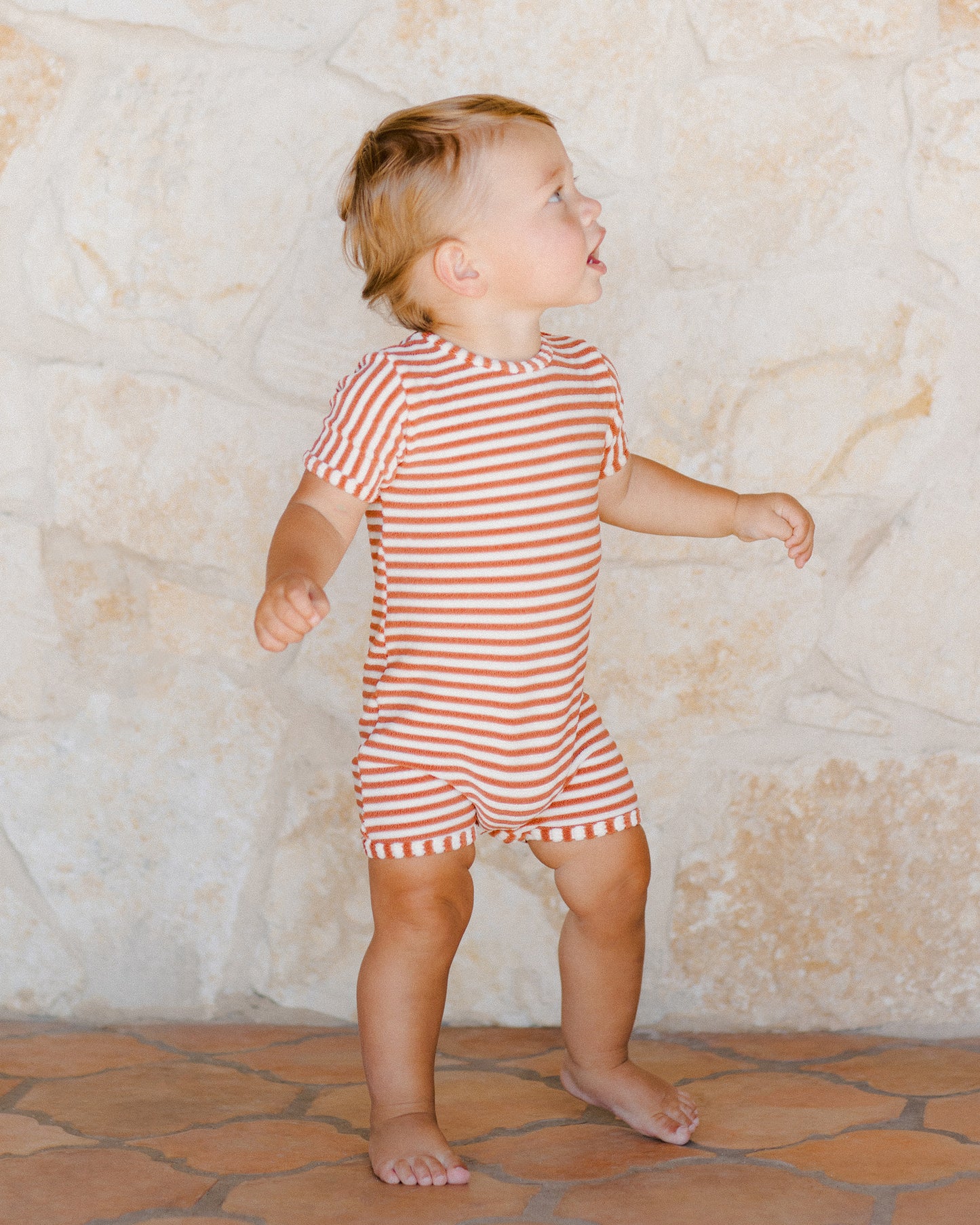 Shorty One-Piece || Poppy Stripe