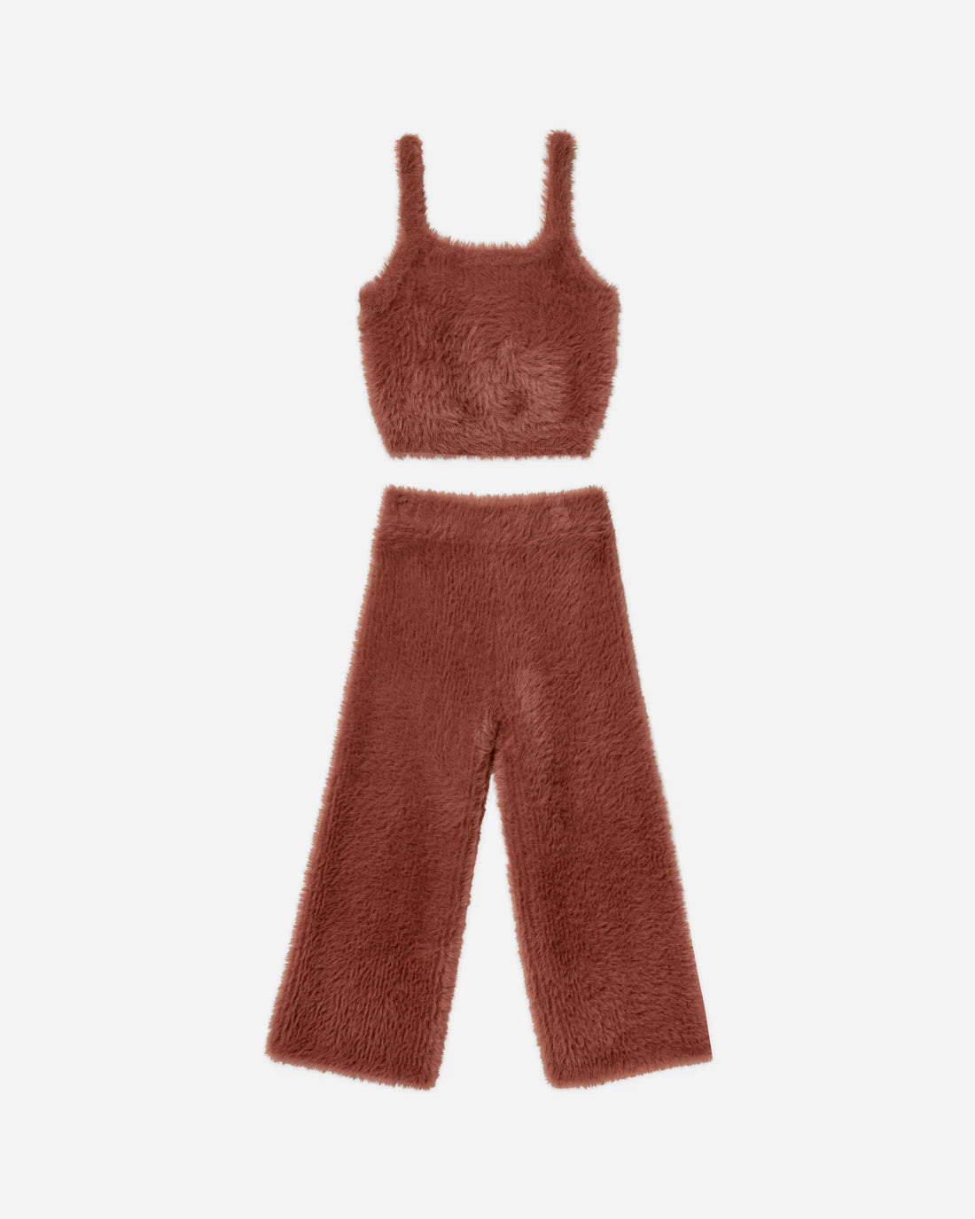 Fuzzy Knit Set || Brick