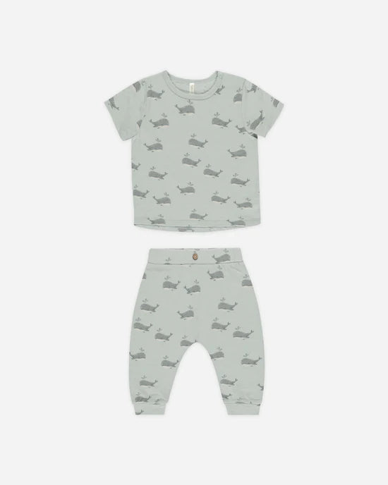 Tee + Slouch Pant Set || Whales